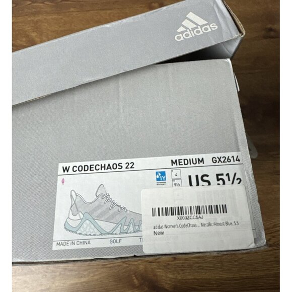 Adidas Women’s Codechaos 22 Spikeless Golf Size 5.5 Grey |GX2614| - Picture 9 of 9